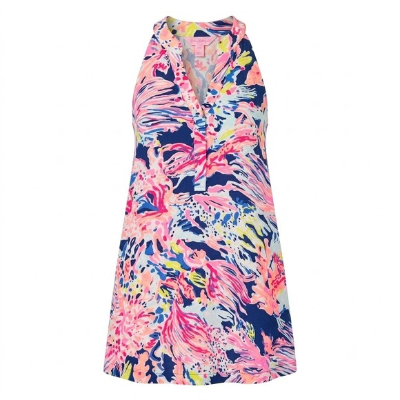 Lilly Pulitzer Dresses & Skirts - Lilly Pulitzer XS Anne Trapeze Dress Blue Indigo Sunken Treasure